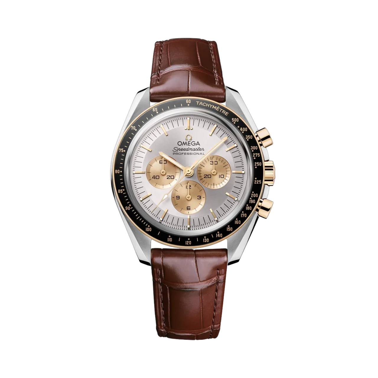 Omega Speedmaster Moonwatch Professional Moonshine Gold on Alligator 31023425002001