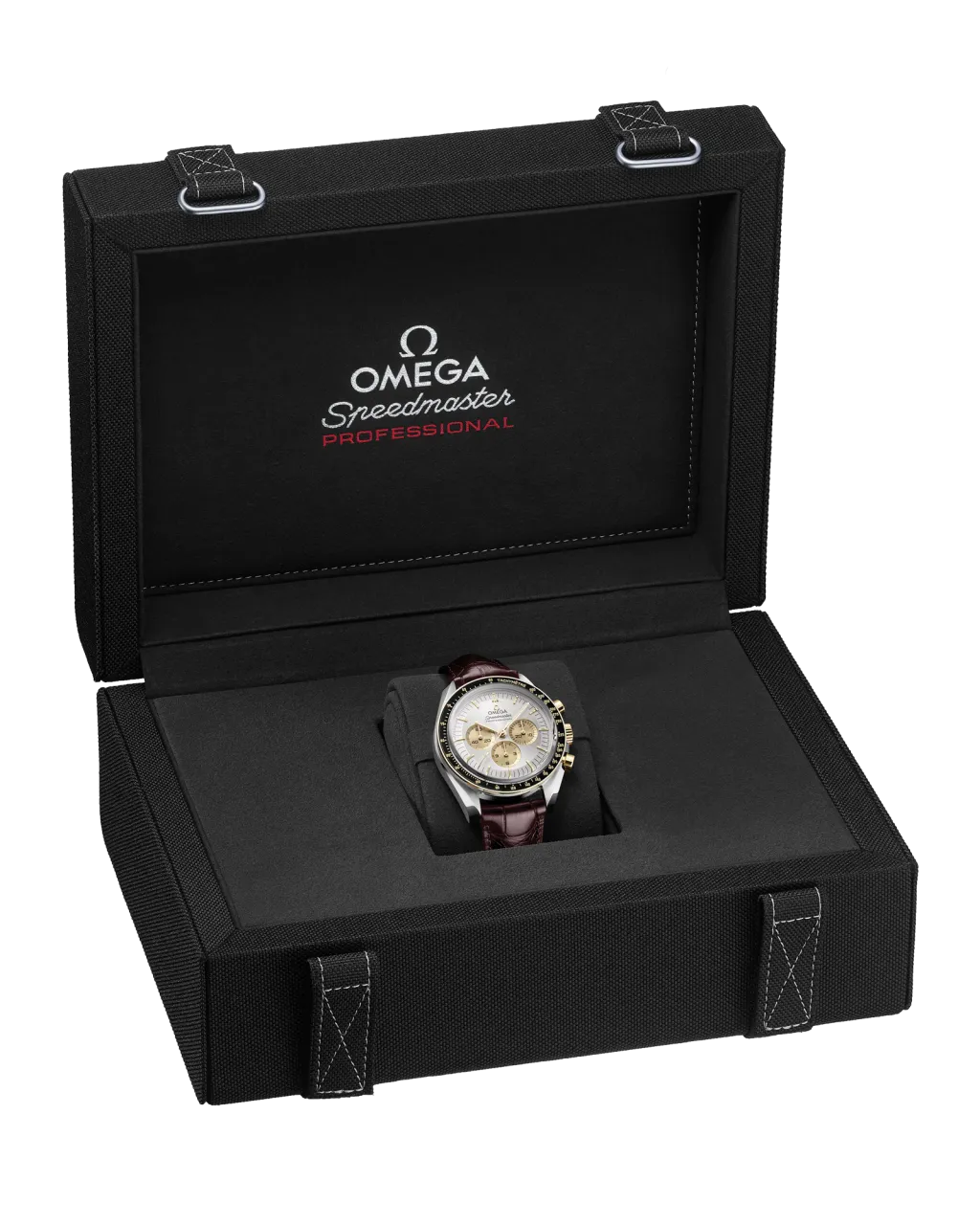 Omega Speedmaster Moonwatch Professional Moonshine Gold on Alligator 31023425002001 detay görseli 4