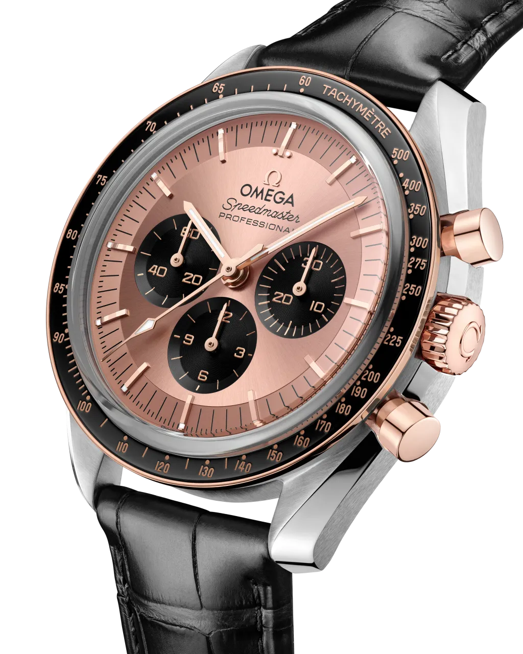 Omega Speedmaster Moonwatch Professional Sedna Gold on Alligator 31023425099001 detay görseli 2