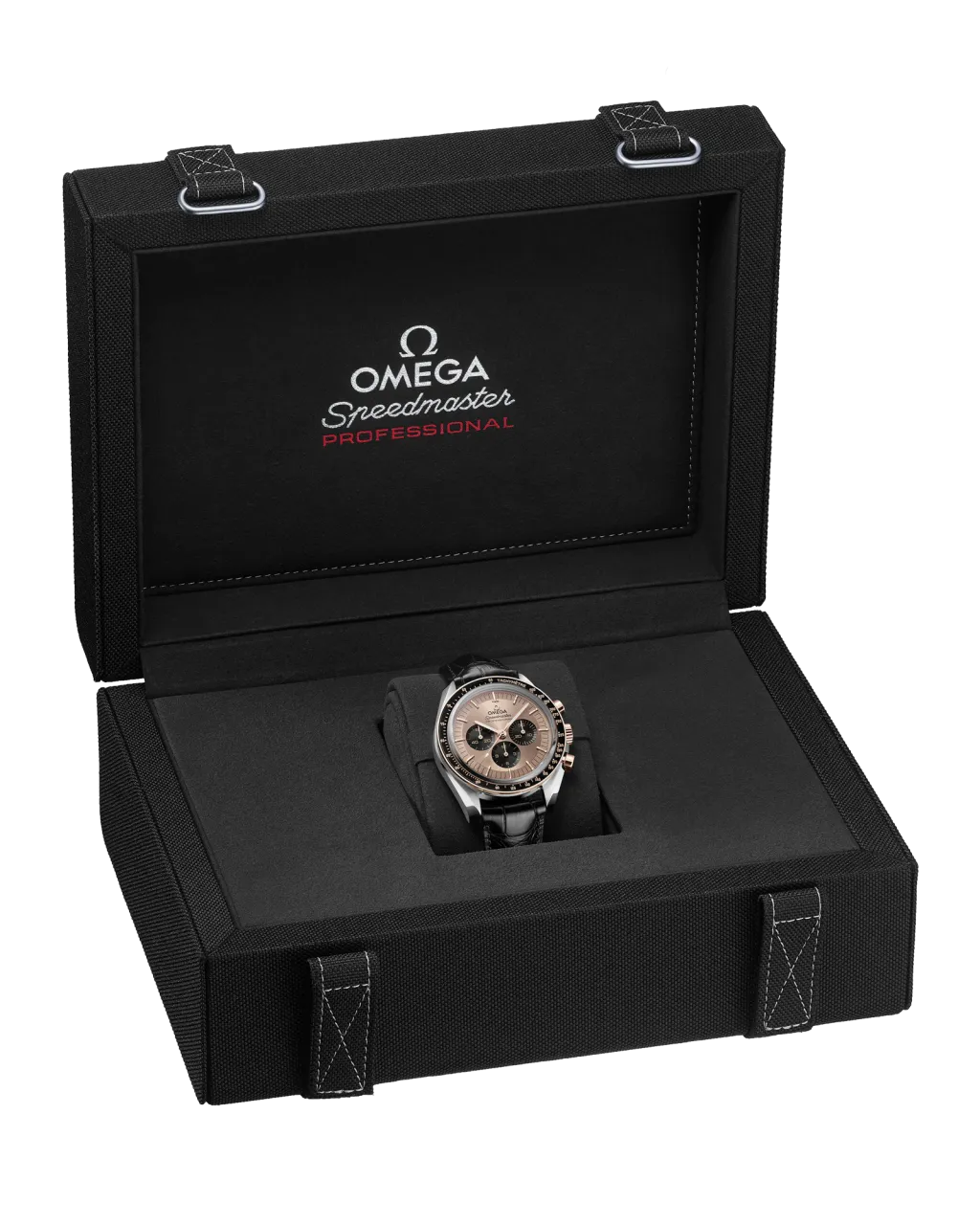 Omega Speedmaster Moonwatch Professional Sedna Gold on Alligator 31023425099001 detay görseli 4
