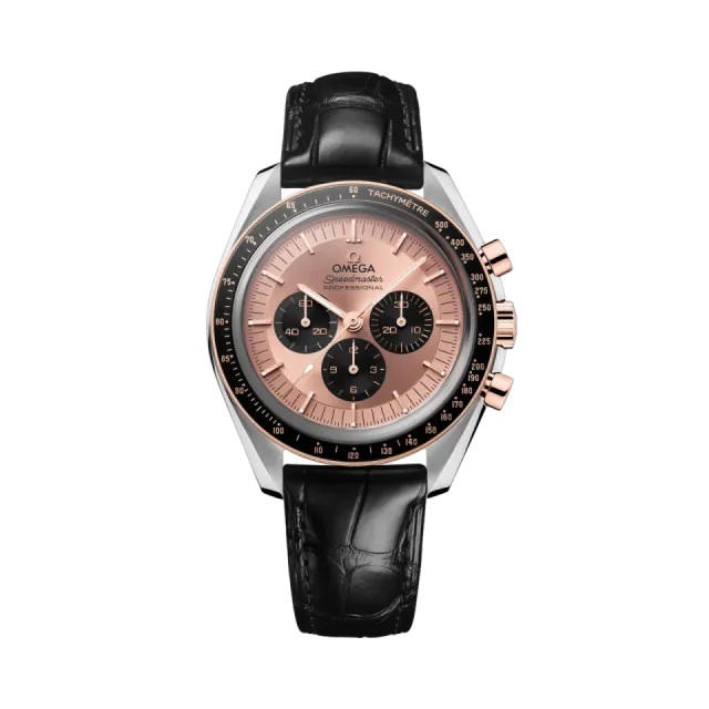Beğenmek için çift tıkla Omega Speedmaster Moonwatch Professional Sedna Gold on Alligator 31023425099001 Görsel 1