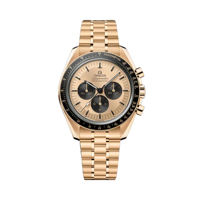 Beğenmek için çift tıkla Omega Speedmaster Moonwatch Professional Moonshine Gold 31060425099002 Görsel 1