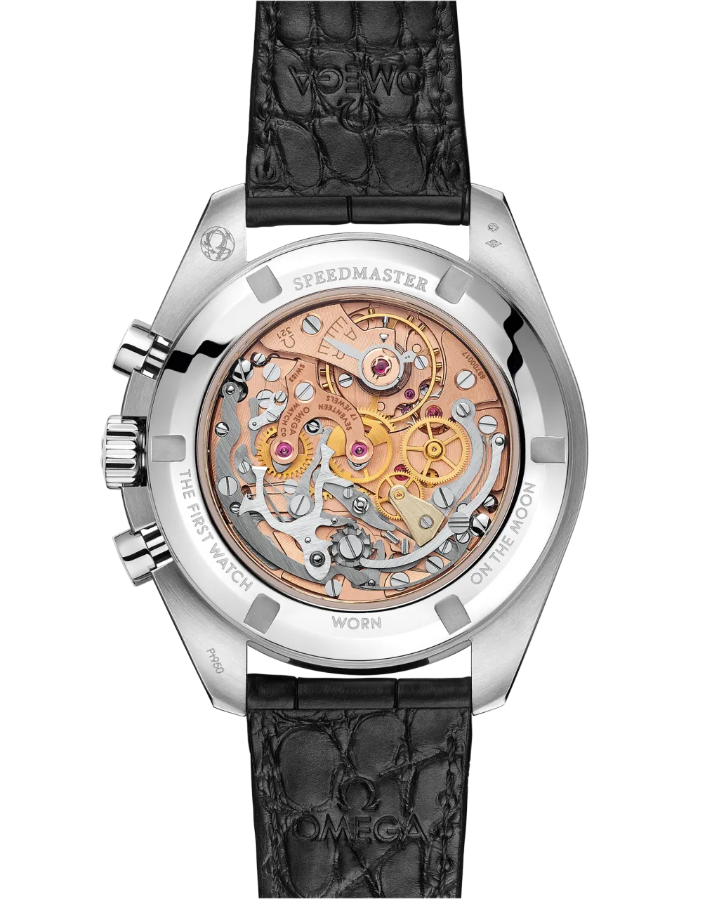 Omega Speedmaster Calibre 321 Platinum On Leather Strap 31193423099001 detay görseli 1