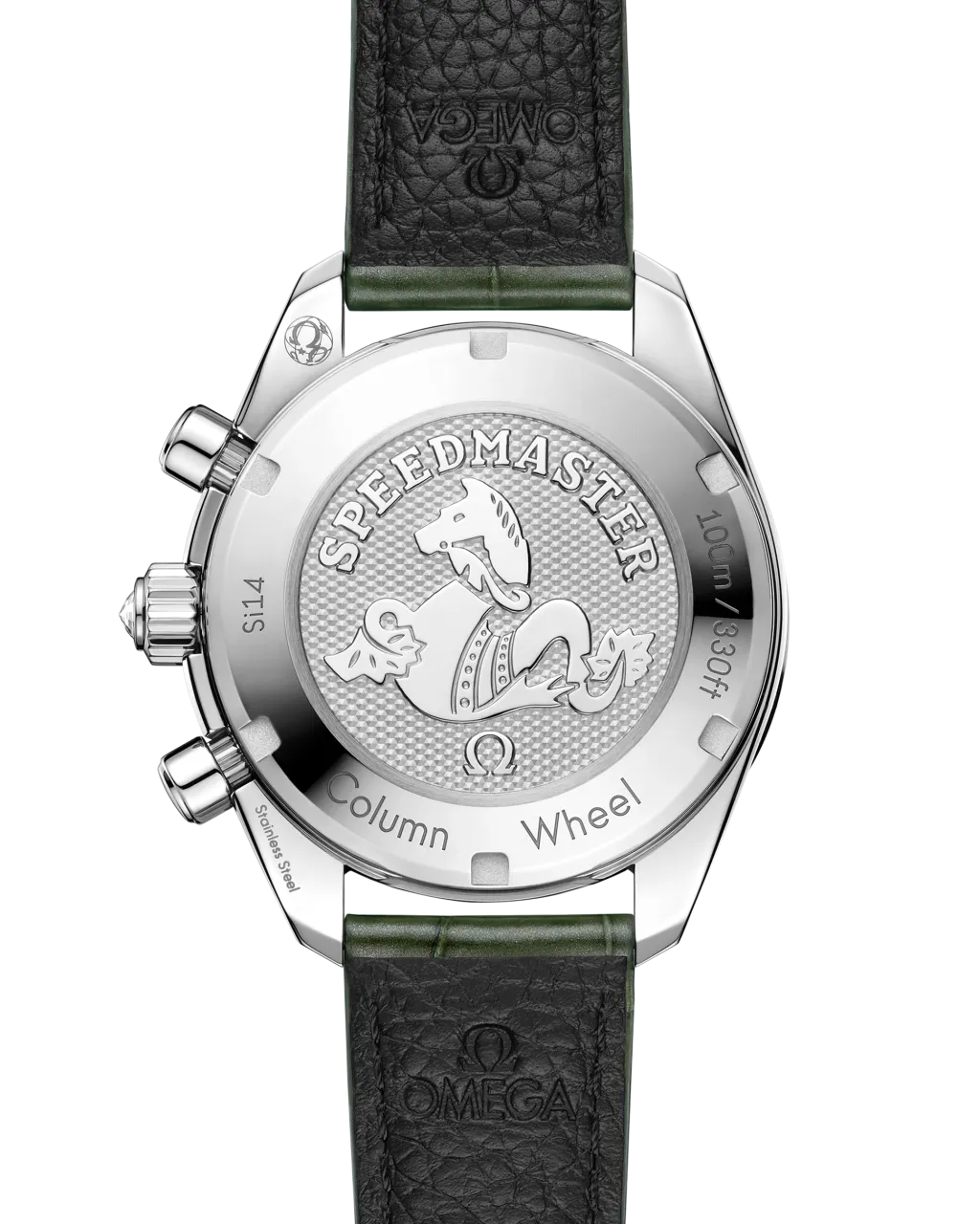 Omega Speedmaster 38 mm Steel On Alligator 32418385060001 detay görseli 1