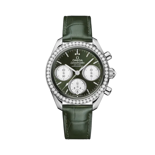 Beğenmek için çift tıkla Omega Speedmaster 38 mm Steel On Alligator 32418385060001 Görsel 1