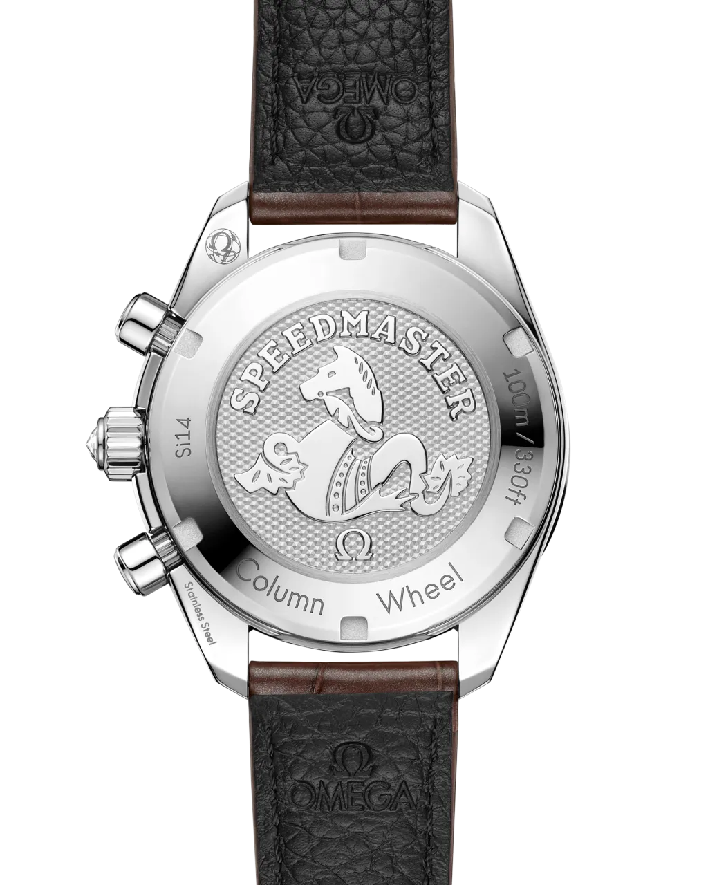 Omega Speedmaster 38 mm Steel On Alligator 32418385063001 detay görseli 1