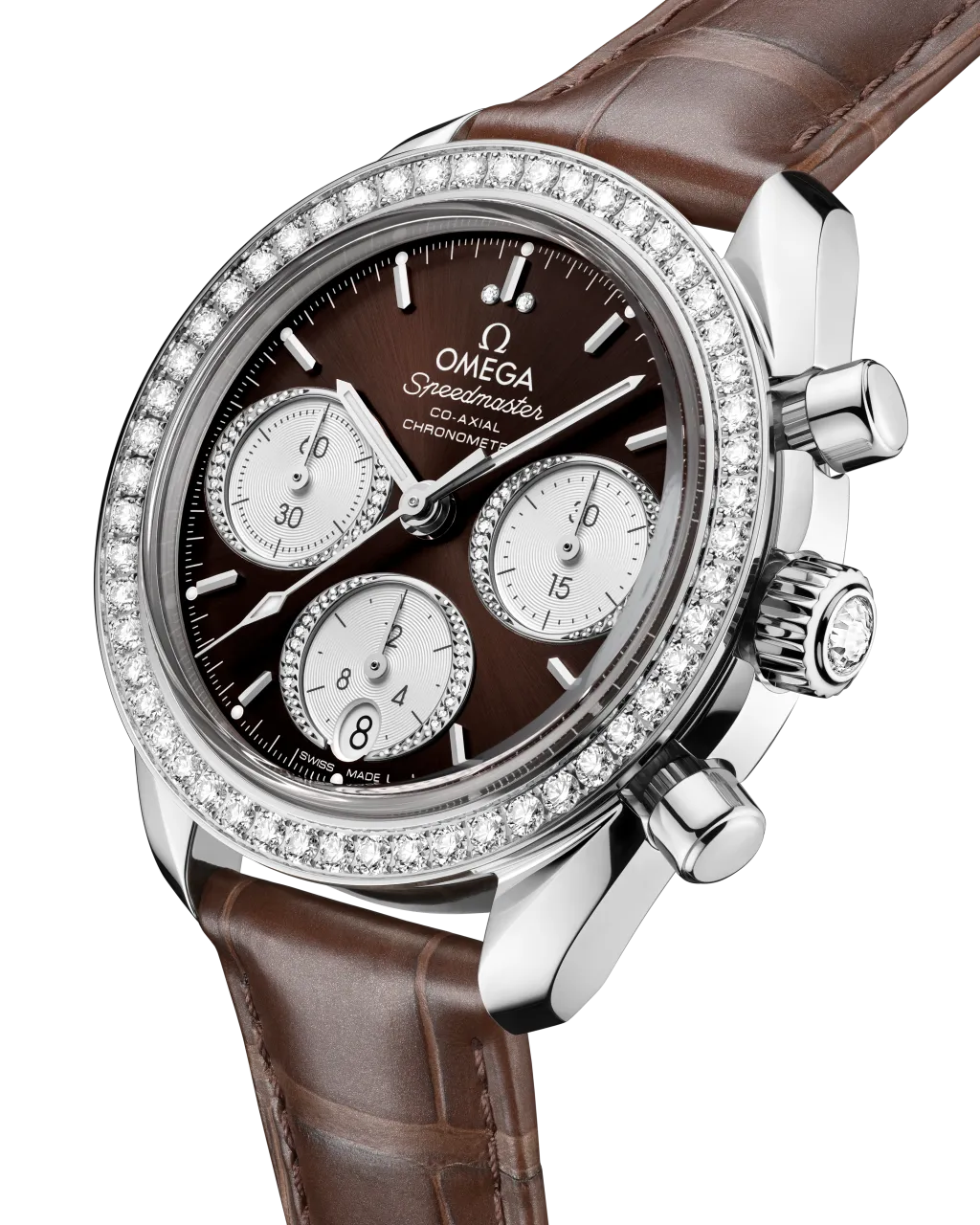Omega Speedmaster 38 mm Steel On Alligator 32418385063001 detay görseli 3