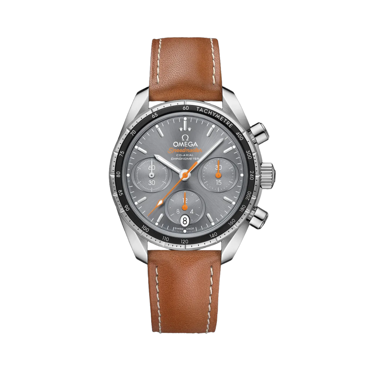 Omega Speedmaster 38 mm Steel on Leather Strap 32432385006001