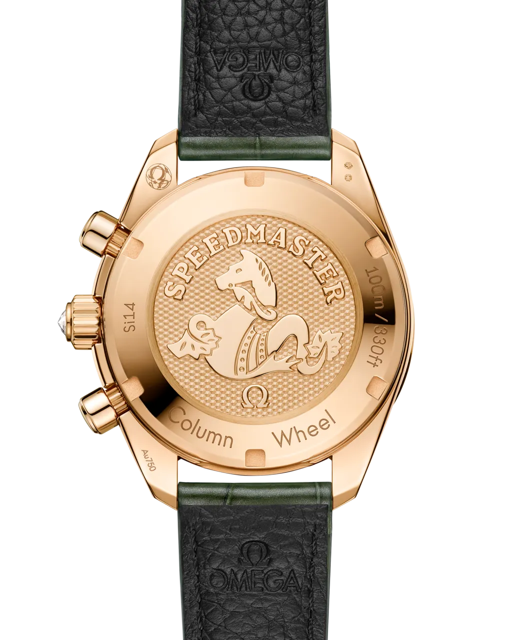 Omega Speedmaster 38 mm Moonshine™ Gold On Alligator 32458385060001 detay görseli 1