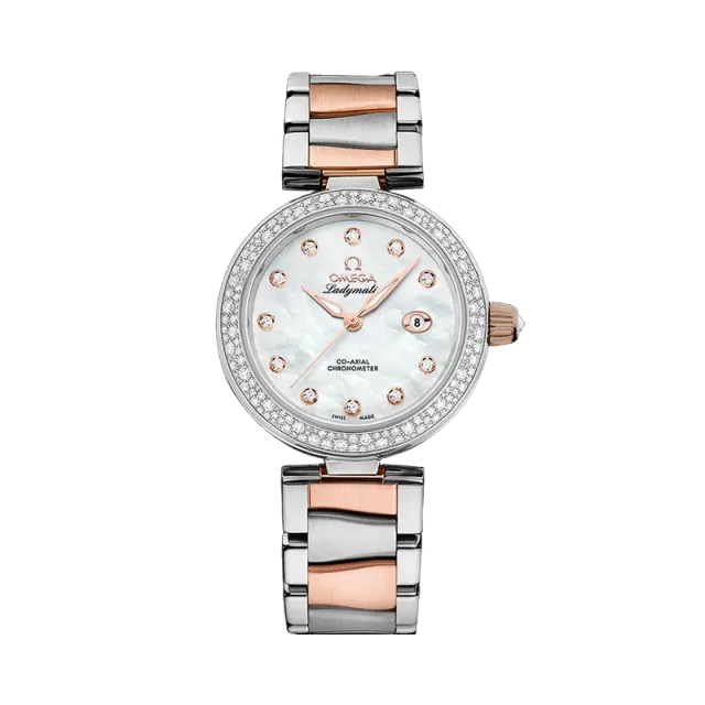 Beğenmek için çift tıkla Omega De Ville Ladymatic Otomatik White Mother-of-Pearl 42525342055004 Görsel 1