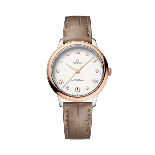 Beğenmek için çift tıkla Omega De Ville Prestige Sedna Gold Leather Strap 43423342052001 Görsel 1