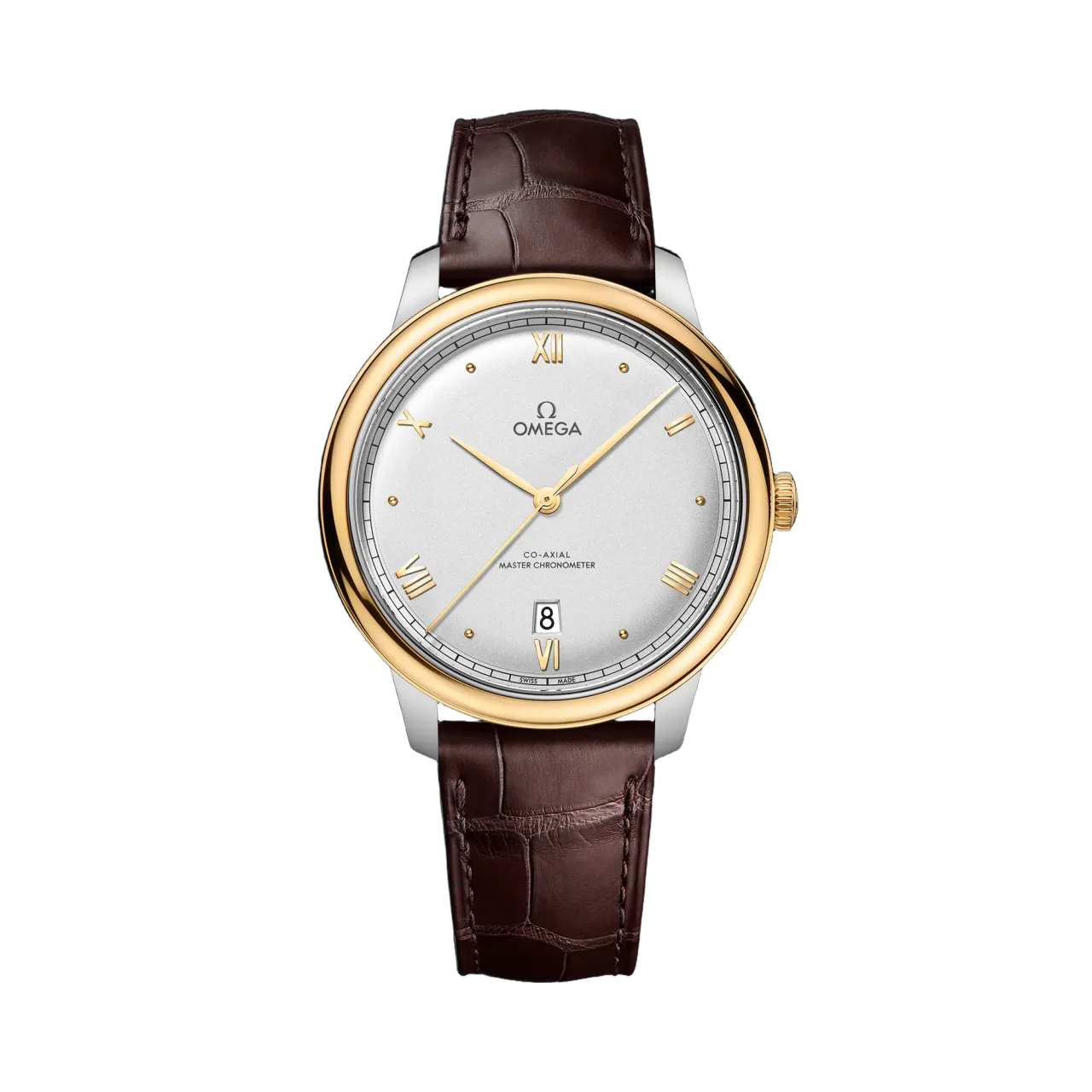 Omega De Ville Prestige 40 mm Steel - Yellow Gold on Leather Strap 43423402002002