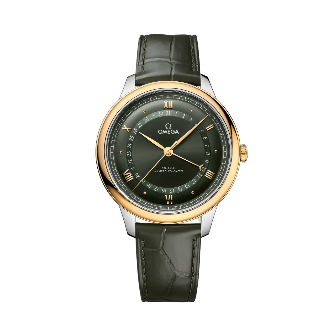 Omega De Ville Prestige Yellow Gold On Alligator 43423422210001