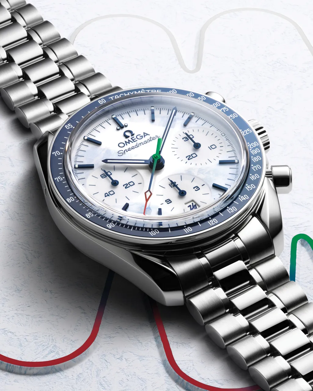 Omega Speedmaster 38 Milano Cortina 2026 Otomatik 52230385004002 detay görseli 5