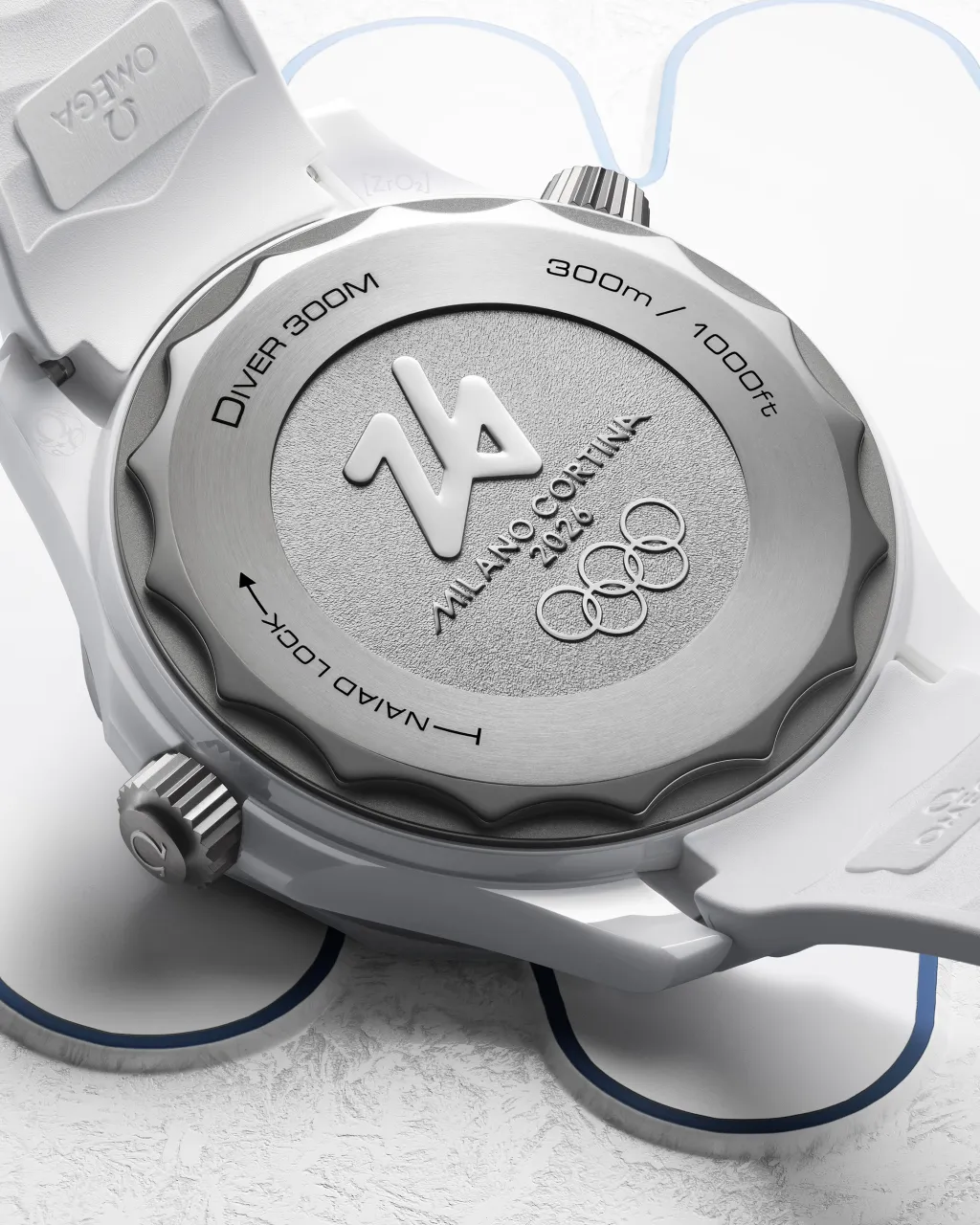 Omega Seamaster Diver 300M Milano Cortina 2026 Otomatik 52292442004001 detay görseli 5