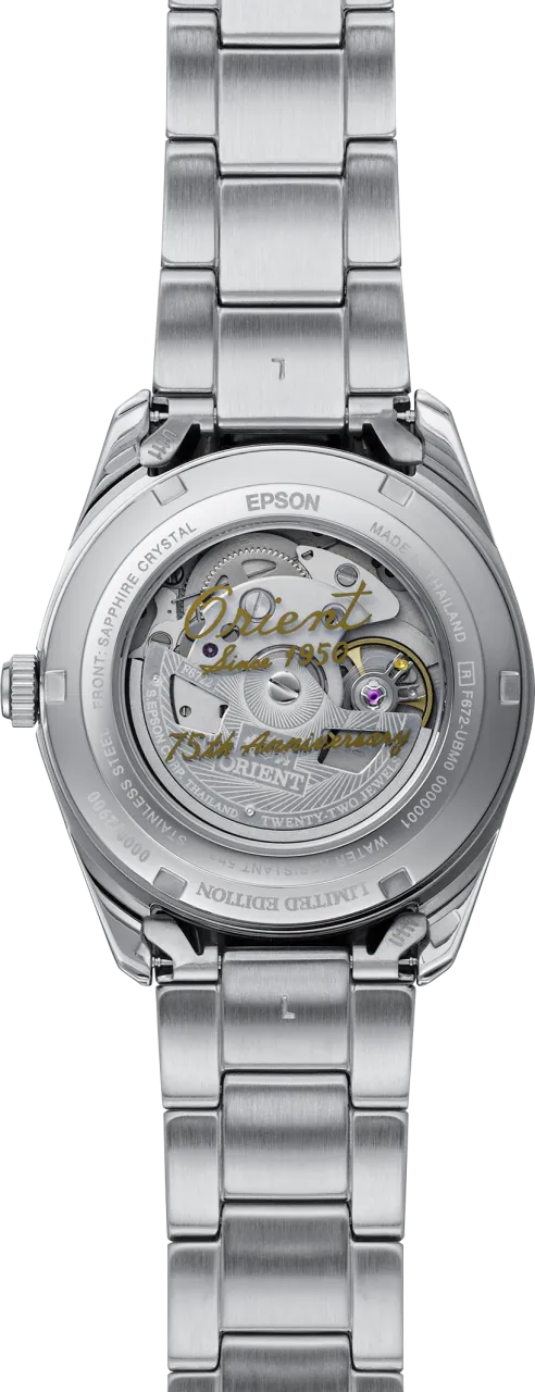 Orient Stretto Date 75th Anniversary Limited Edition Otomatik Gri RAAC0R04N detay görseli 2
