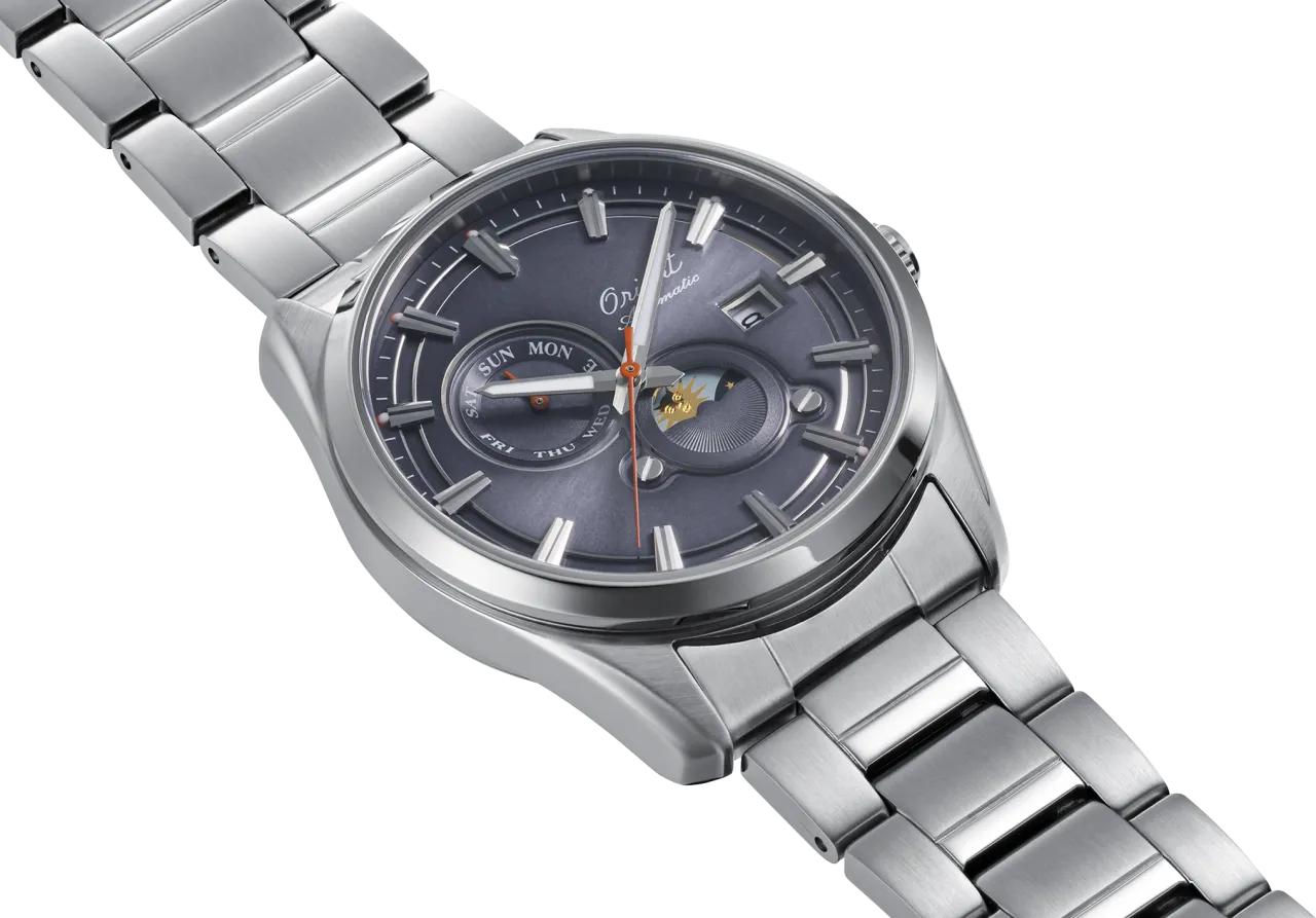Orient Stretto Sun & Moon Otomatik Gri RA-AK0311N detay görseli 1