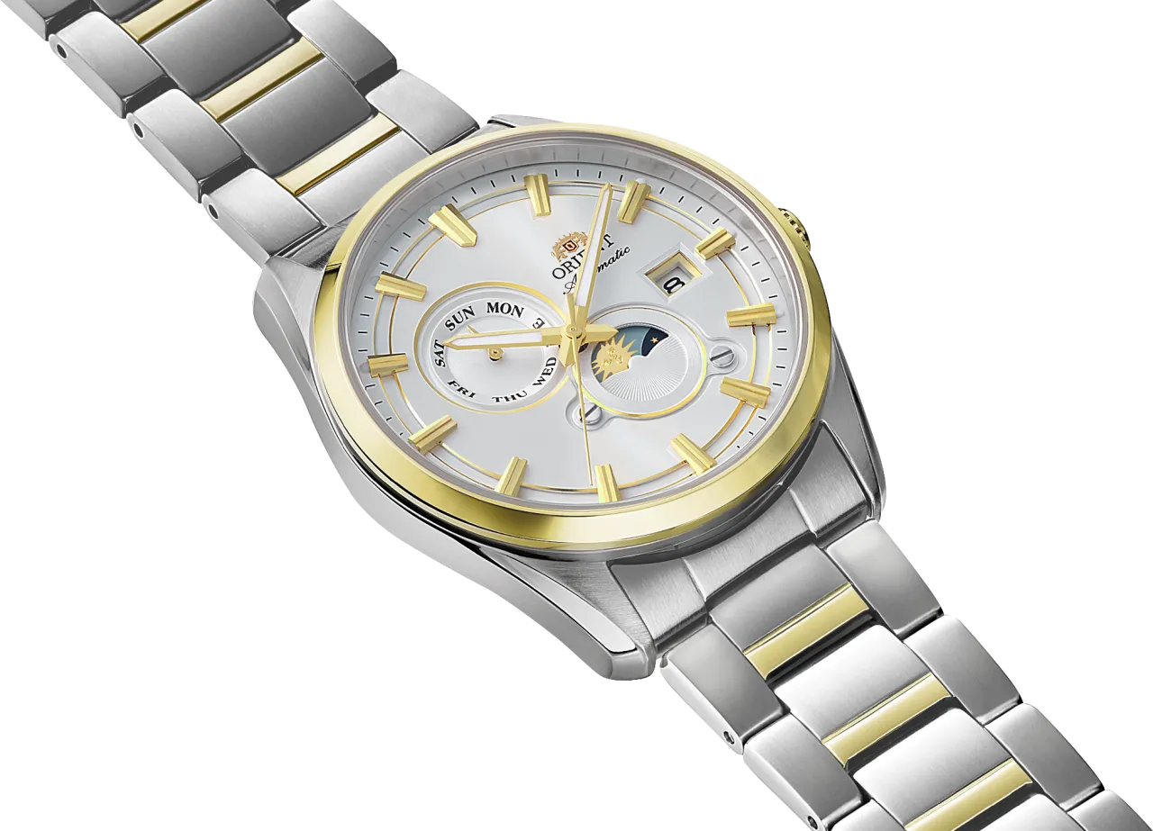 Orient Stretto Sun & Moon Otomatik Beyaz RA-AK0312S detay görseli 1