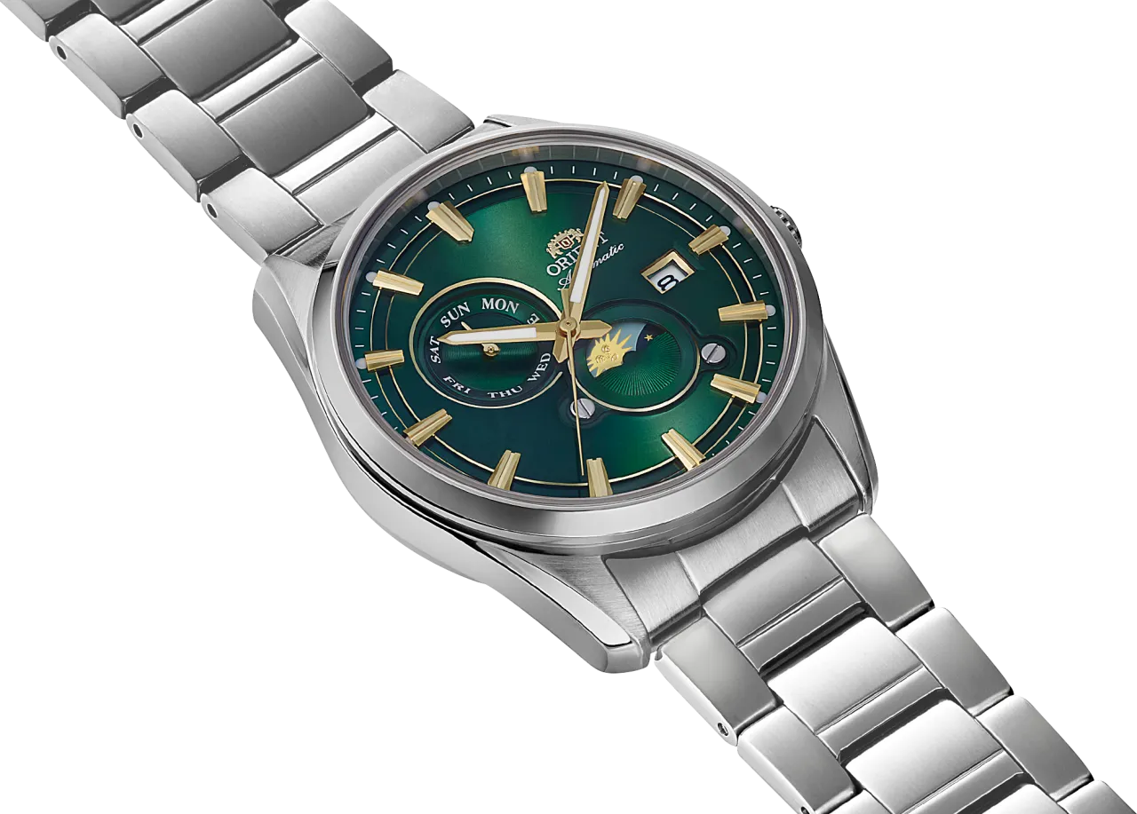 Orient Stretto Sun & Moon Yeşil RA-AK0314E detay görseli 1