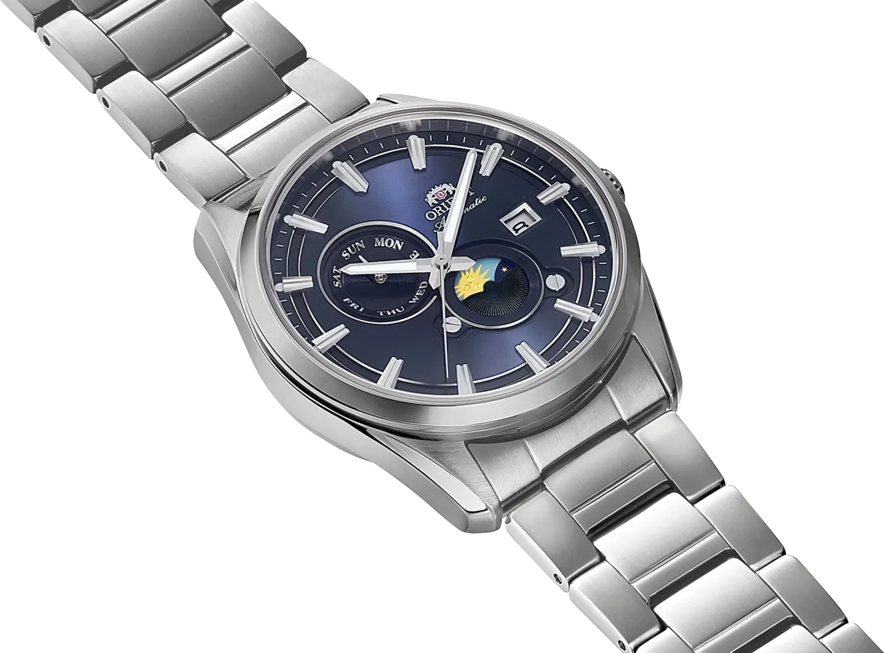 Orient Stretto Sun & Moon Otomatik Mavi RAAK0315L detay görseli 1