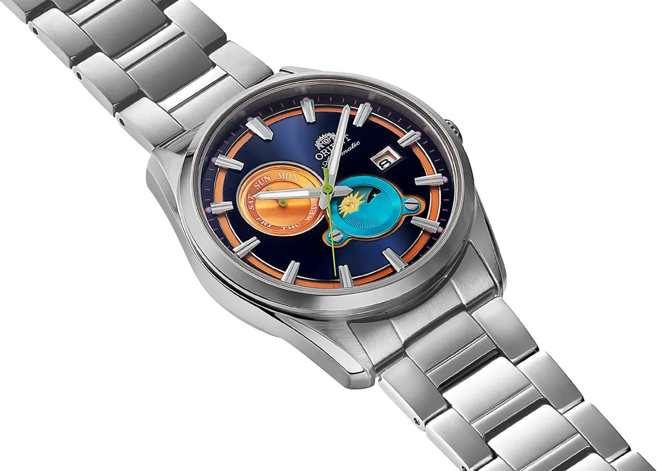 Orient Stretto Sun & Moon Otomatik Mavi RAAK0316L detay görseli 1