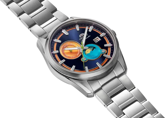 Orient Stretto Sun & Moon Otomatik Mavi RAAK0316L Görsel 2