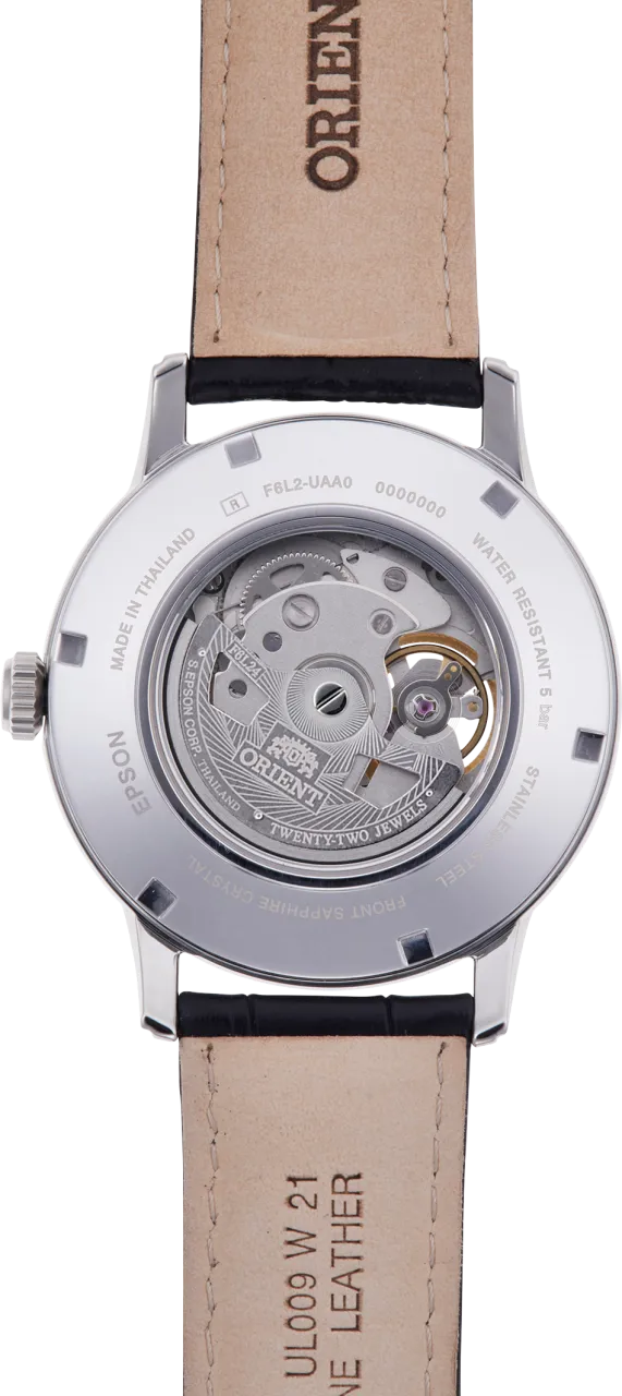 Orient Bambino Sun & Moon Semi Skeleton Otomatik Beyaz RAAS0011S detay görseli 4