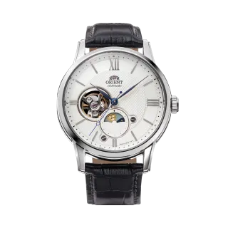 Orient Bambino Sun & Moon Semi Skeleton Otomatik Beyaz RAAS0011S