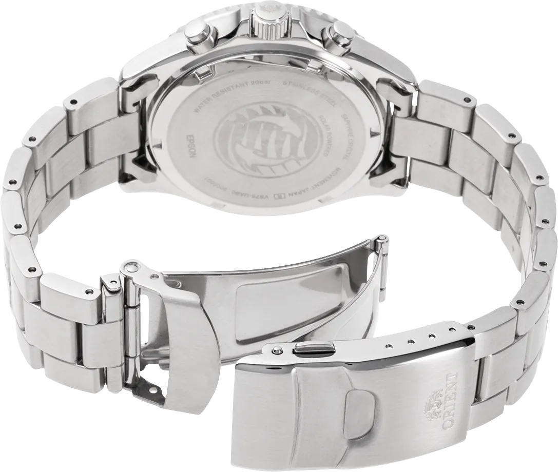 Orient Mako Chronograph Solar Mavi RA-TX0201L detay görseli 2