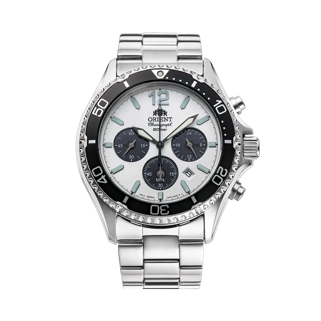 Orient Mako Chronograph Solar Beyaz RA-TX0203S