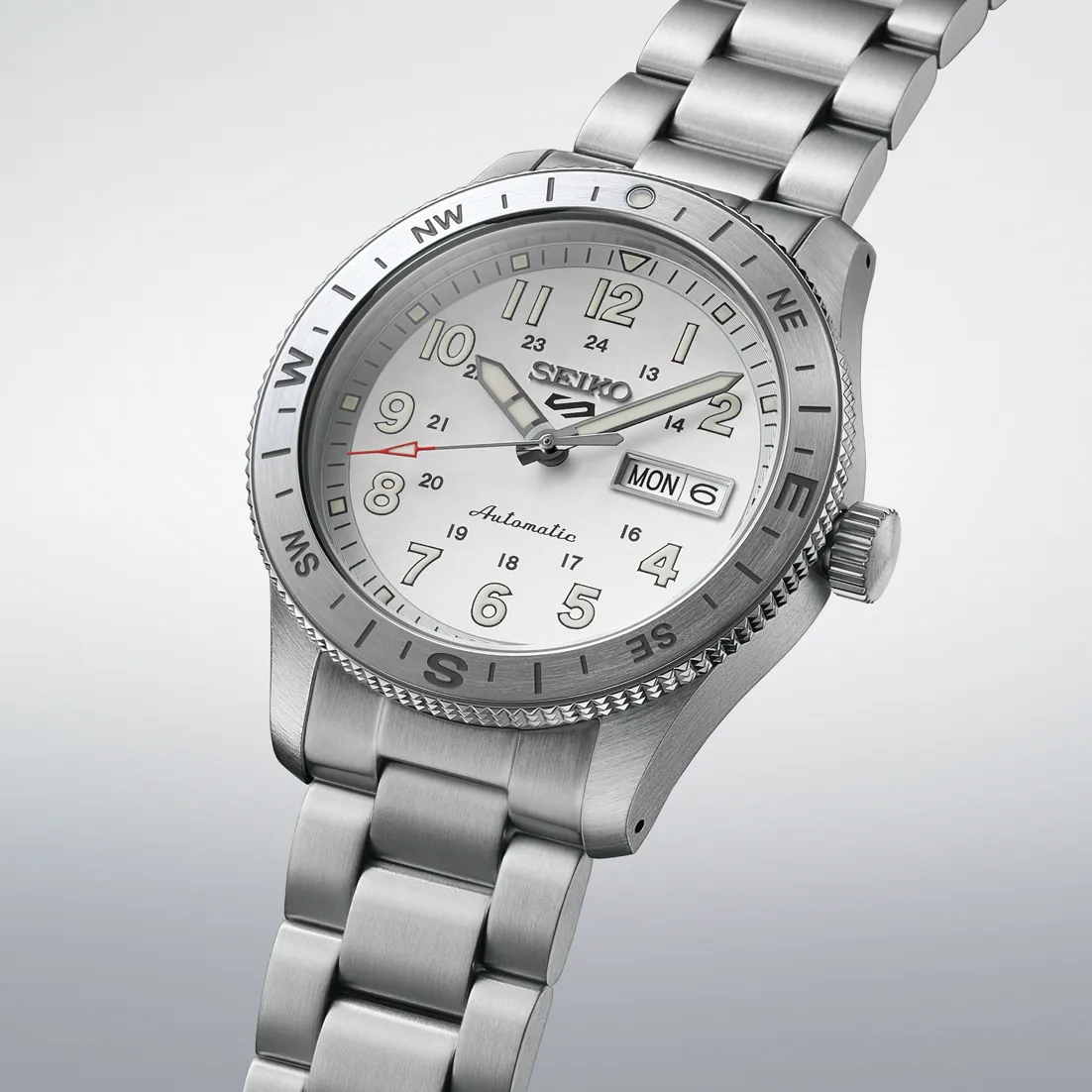 Seiko 5 Sports Field Series Otomatik Gümüş Beyaz HDB007 detay görseli 5