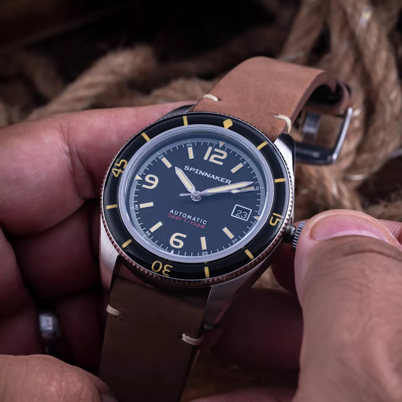Spinnaker Fleuss Lumber Black SP-5055-01 Kol Saati detay görseli 1