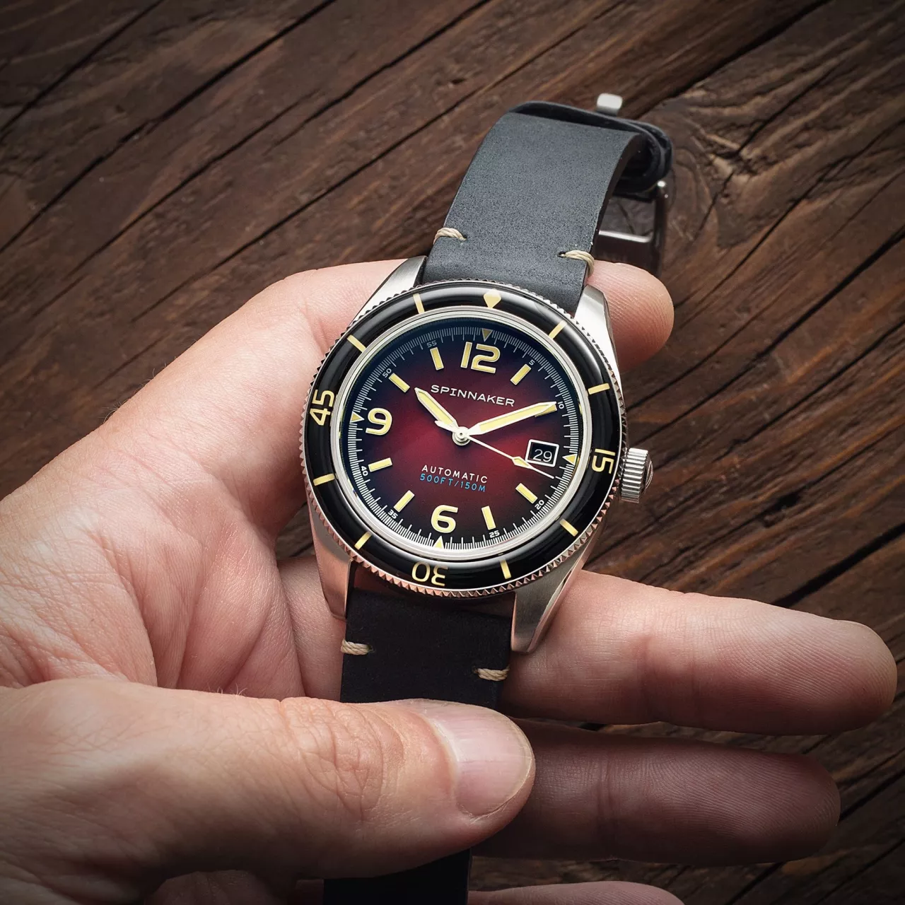 Spinnaker Fleuss Oxblood SP-5055-07 Kol Saati detay görseli 5