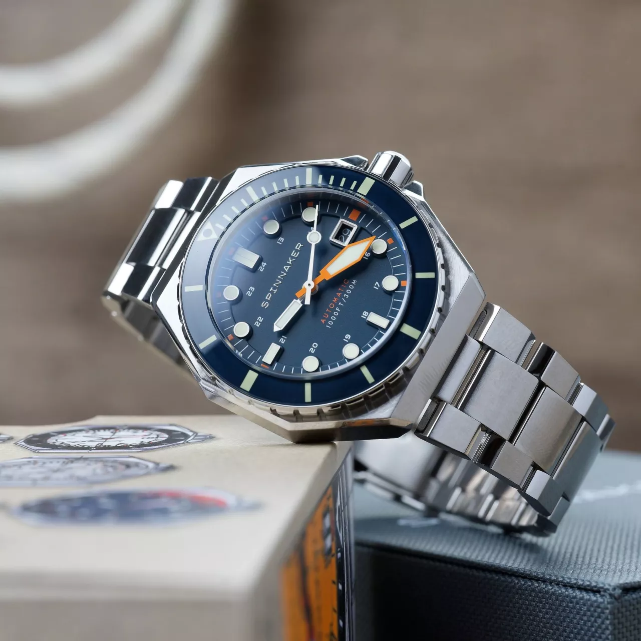 Spinnaker Dumas Coral Blue SP-5081-GG Kol Saati detay görseli 5