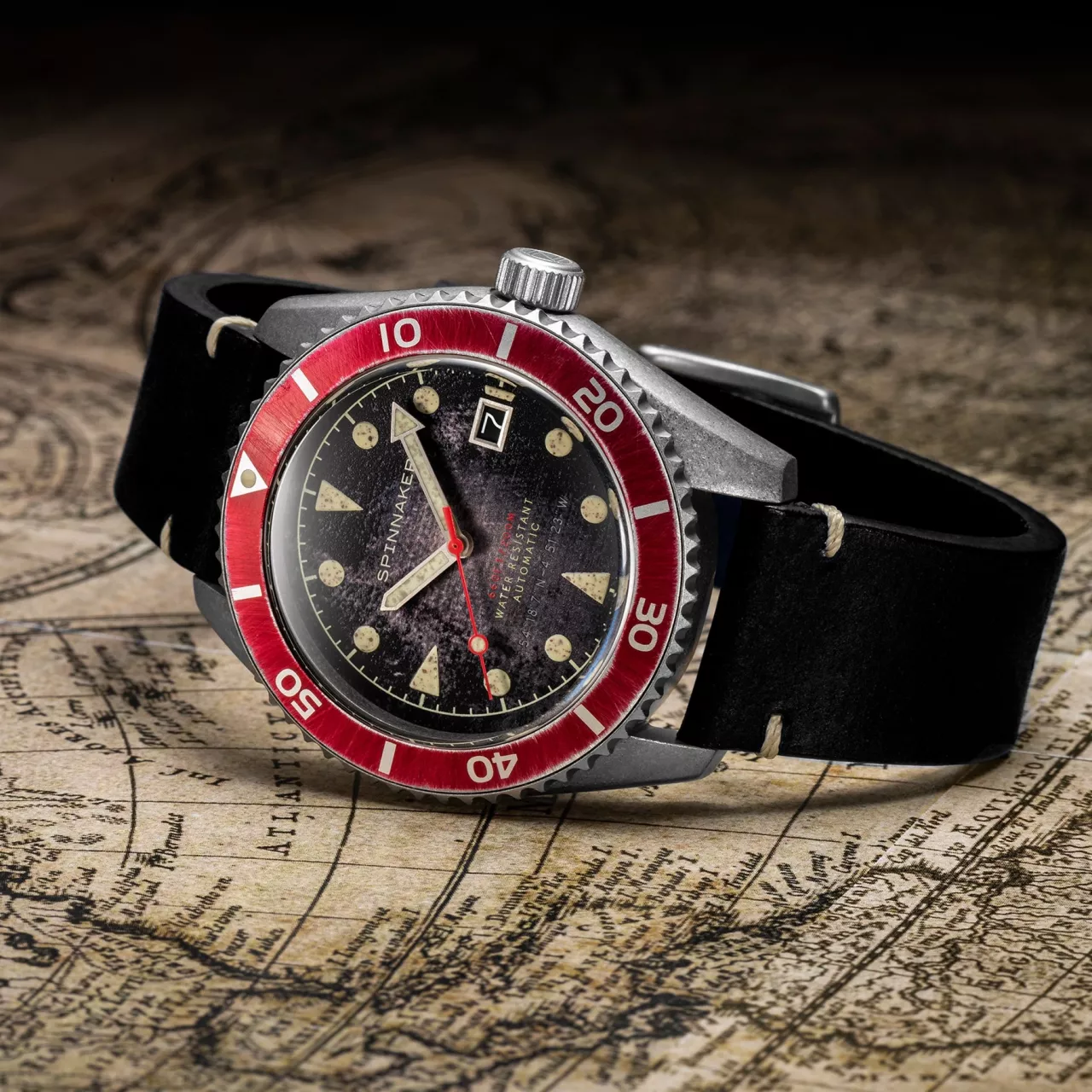 Spinnaker Wreck Distressed Black SP-5089-01 Kol Saati detay görseli 2