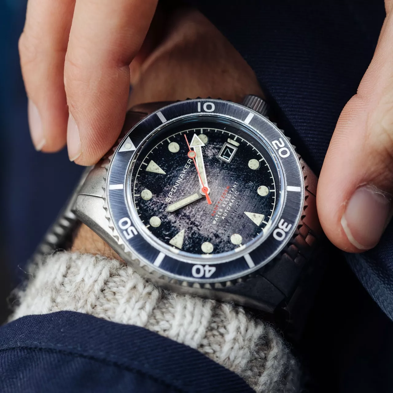 Spinnaker Wreck Barnacle Black SP-5089-11 Kol Saati detay görseli 3