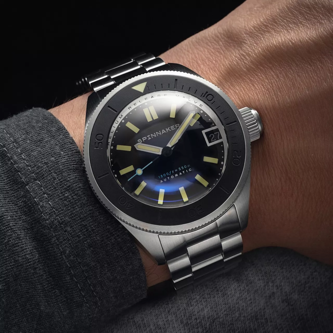 Spinnaker Piccard Volcano Black SP-5098-33 Kol Saati detay görseli 5