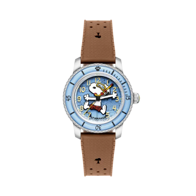 Beğenmek için çift tıkla Spinnaker Fleuss 40 Automatic Peanuts Snoopy Seaside Snorkel Limited Edition Breezy Cocoa SP518603 Görsel 1