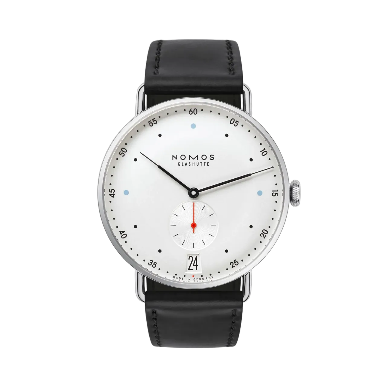 NOMOS Metro 38 Date Otomatik White Silver Plated 1102