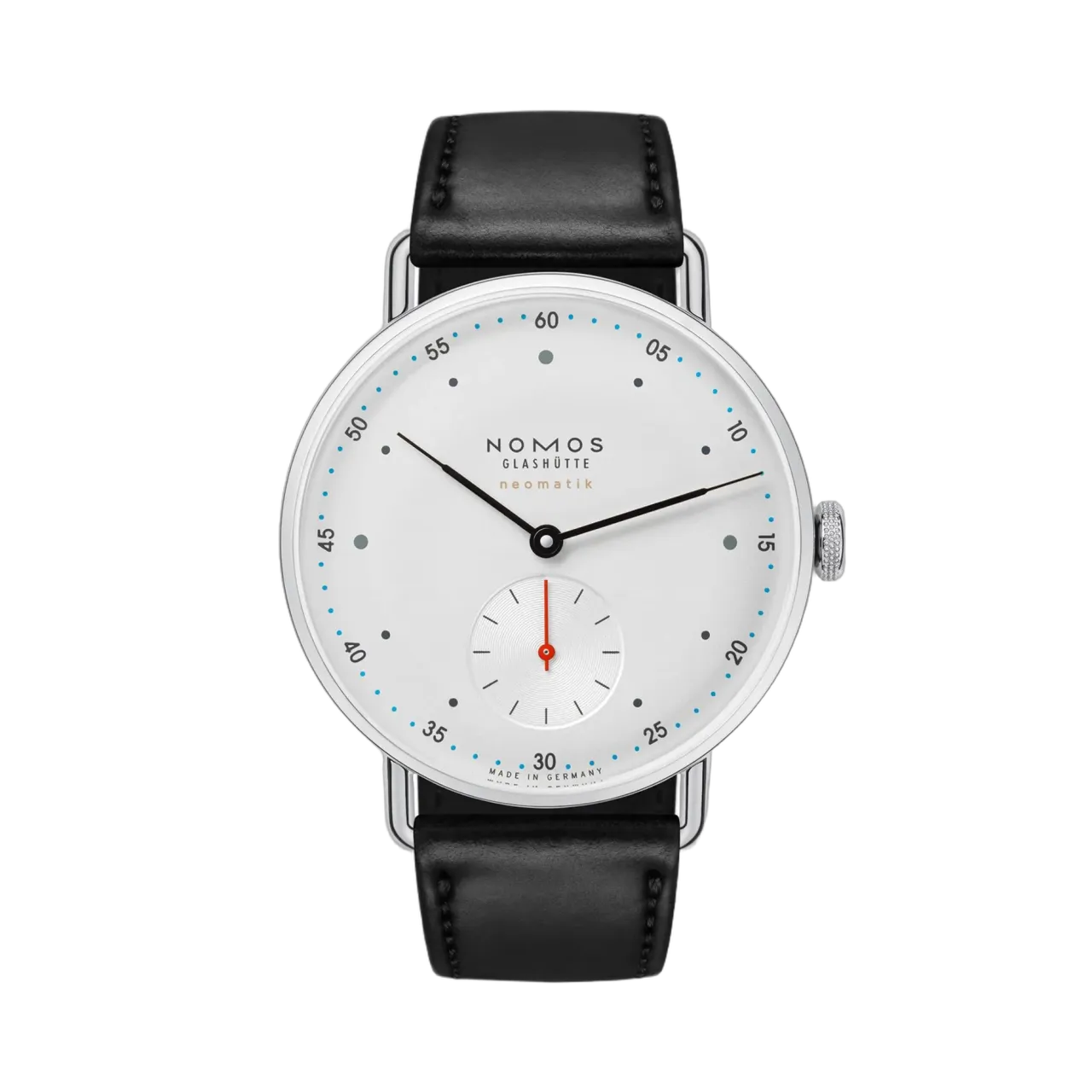 NOMOS Glashütte Metro Neomatik Otomatik Beyaz Gümüş Plaka 1106