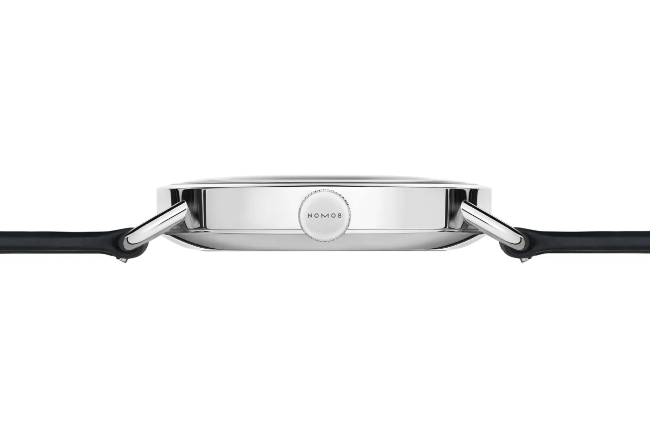 NOMOS Glashütte Metro Neomatik Otomatik Beyaz Gümüş Plaka 1106 detay görseli 4