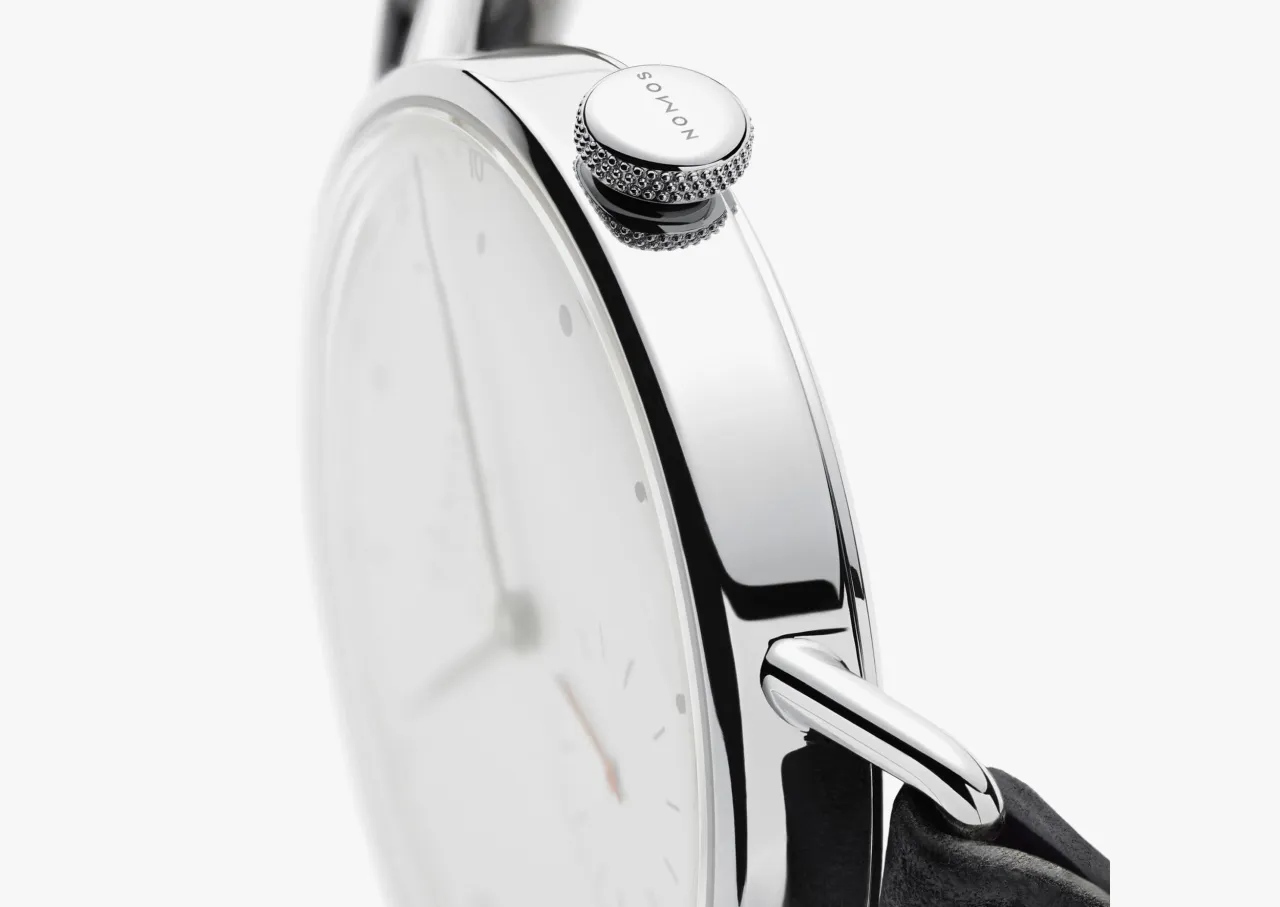 NOMOS Glashütte Metro Neomatik Otomatik Beyaz Gümüş Plaka 1106 detay görseli 5