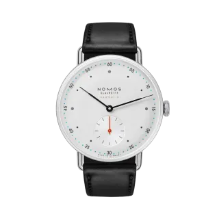 NOMOS Glashütte Metro Neomatik Otomatik Beyaz Gümüş Plaka 1106