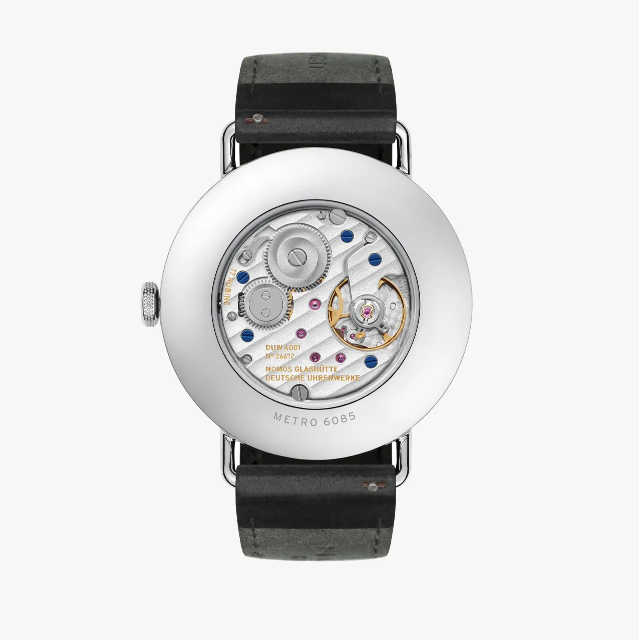 NOMOS Metro 38 Otomatik Beyaz Gümüş Plaka 1108 detay görseli 1