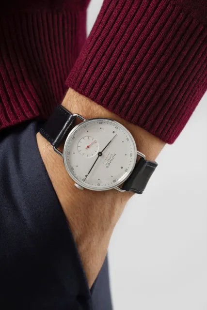 NOMOS Glashütte Metro Neomatik Otomatik Gümüş 1113 Görsel 8