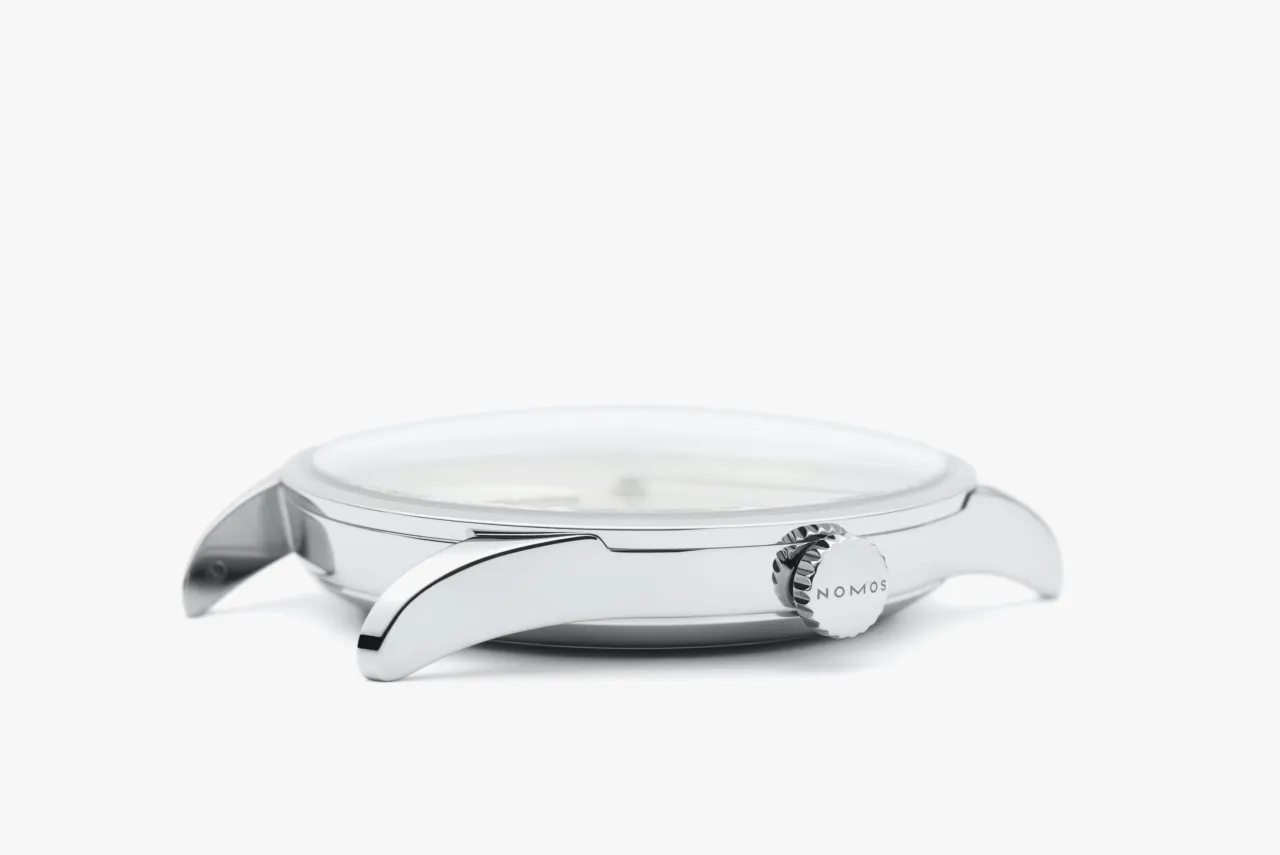 NOMOS Glashütte Minimatik Otomatik Beyaz Gümüş Plaka 1203 detay görseli 3