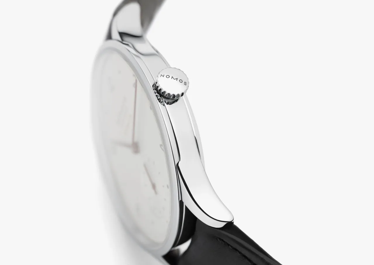 NOMOS Glashütte Minimatik Otomatik Beyaz Gümüş Plaka 1203 detay görseli 4