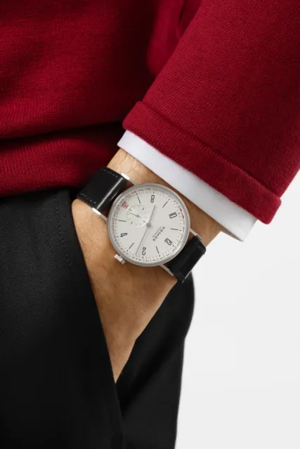 NOMOS Glashütte Tangente 2date Otomatik Beyaz Gümüş 135SB Görsel 12