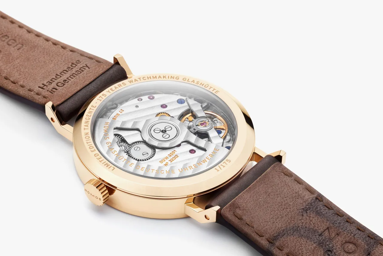 NOMOS Glashütte Tangente Rose Gold Neomatik 175 Years Watchmaking Glashütte 160S1 detay görseli 5