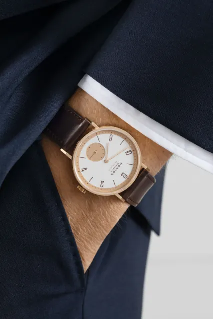 NOMOS Glashütte Tangente Rose Gold Neomatik 175 Years Watchmaking Glashütte 160S1 Görsel 9